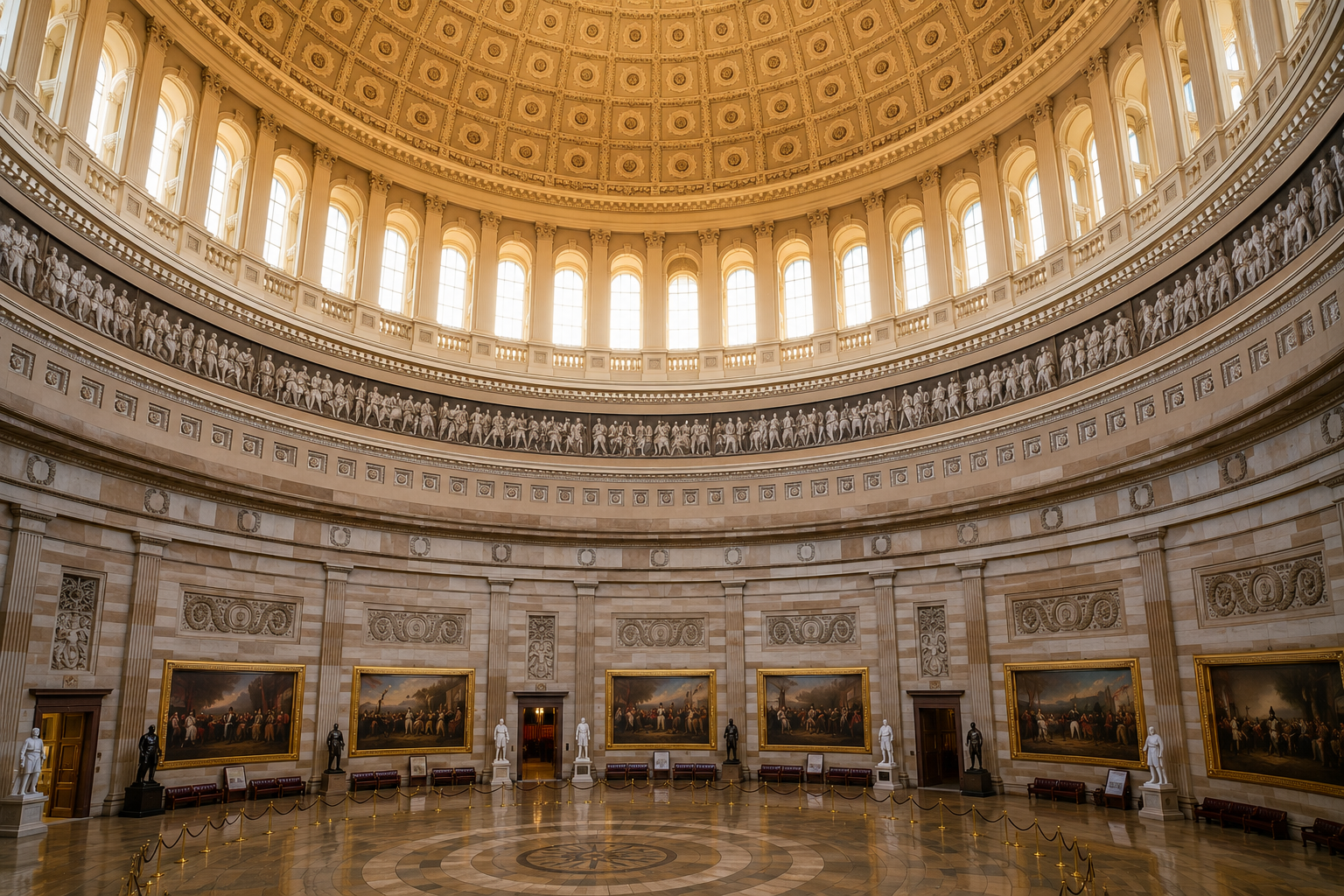 The U.S. Capitol Rotunda interior.